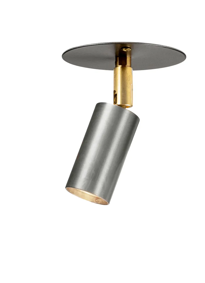 Starlight 1 loft-/væglampe plade fast montering - Rå stål - Örsjö Belysning