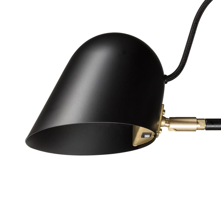 Streck gulvlampe, sort, sort stofledning Örsjö Belysning