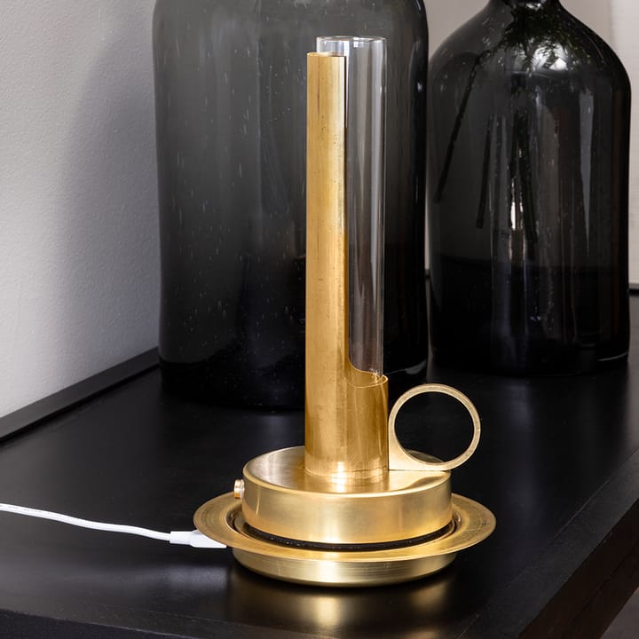Visir bordlampe, rå messing Örsjö Belysning