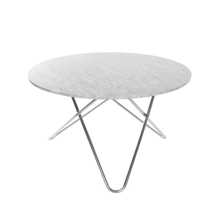 Big O Table spisebord - Marmor carrara, rustfrit understel - OX Denmarq
