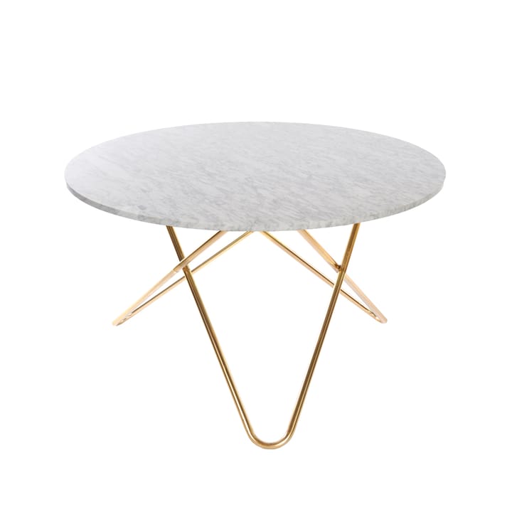 Big O Table spisebord - Marmor carrara, understel i messing - OX Denmarq