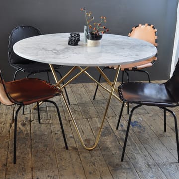 Big O Table spisebord - Marmor carrara, understel i messing - OX Denmarq