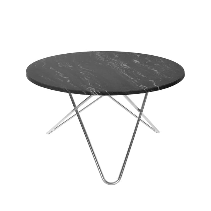 Big O Table spisebord - Marmor marquina, rustfrit understel - OX Denmarq