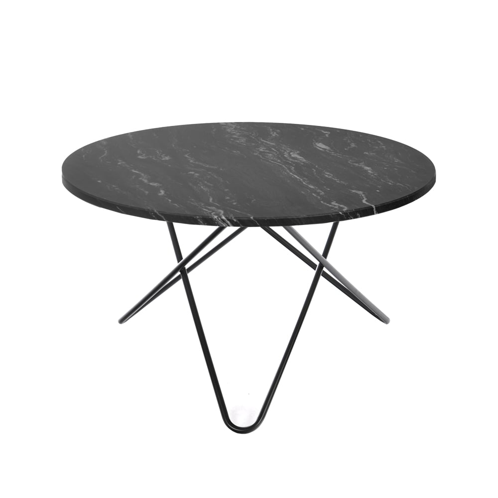 OX Denmarq Big O Table spisebord Marmor marquina, sort understel