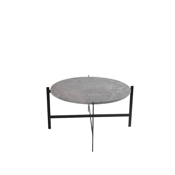 Deck sofabord - marmor grå, sort understel - OX Denmarq