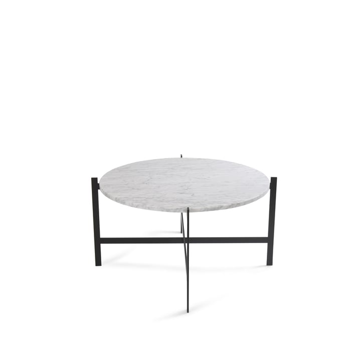 Deck sofabord - marmor hvid, sort understel - OX Denmarq