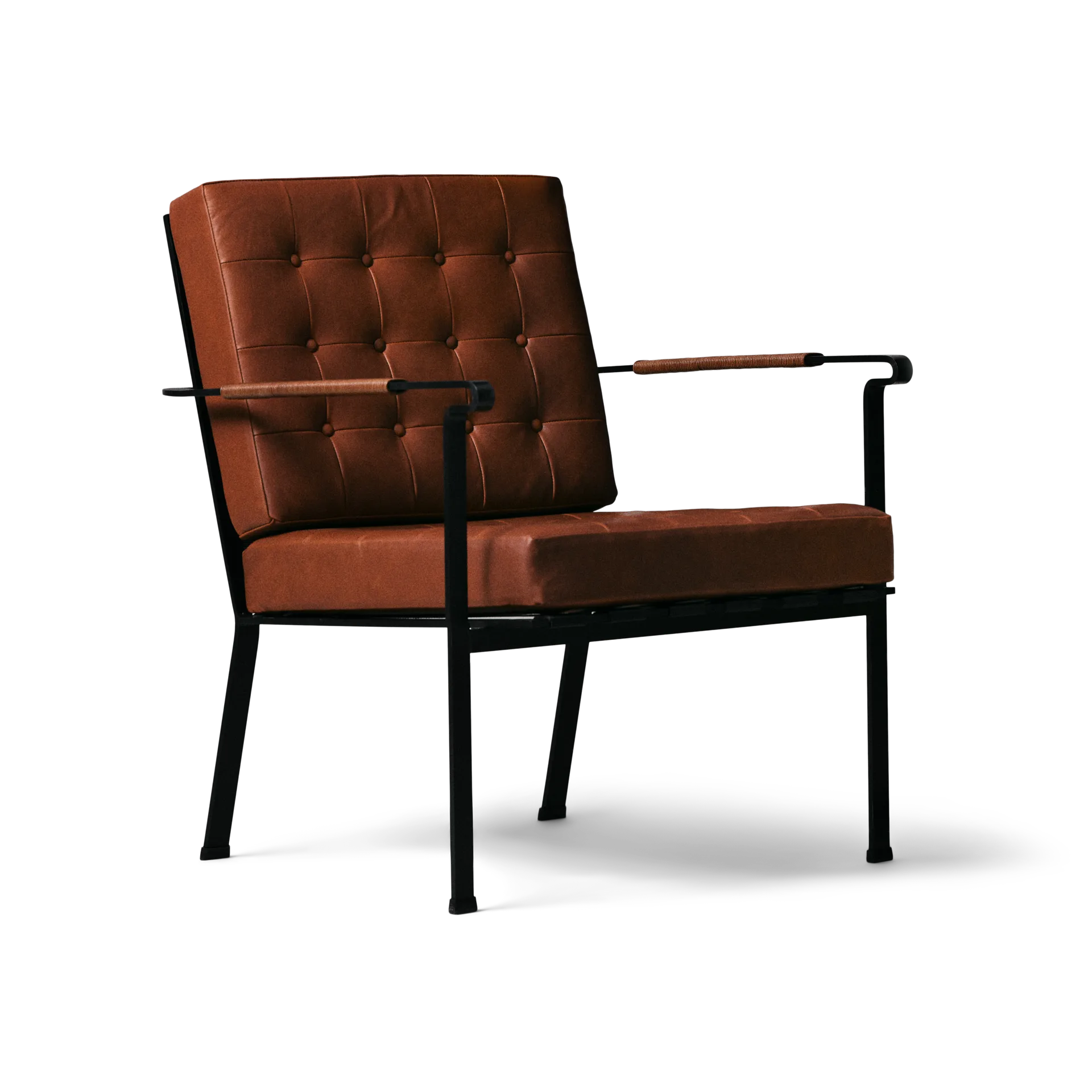 Heather Chair lænestol sort ramme, Cognac OX Denmarq