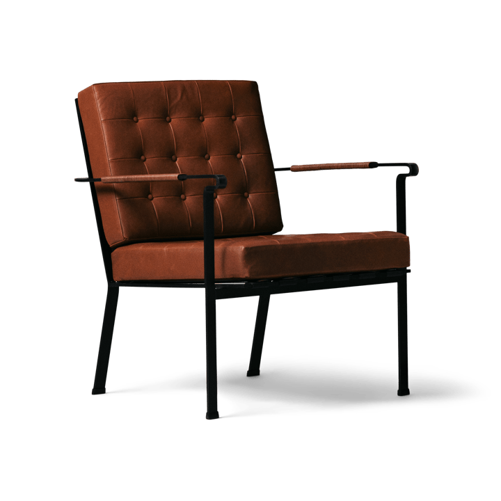 Heather Chair lænestol sort ramme - Cognac - OX Denmarq