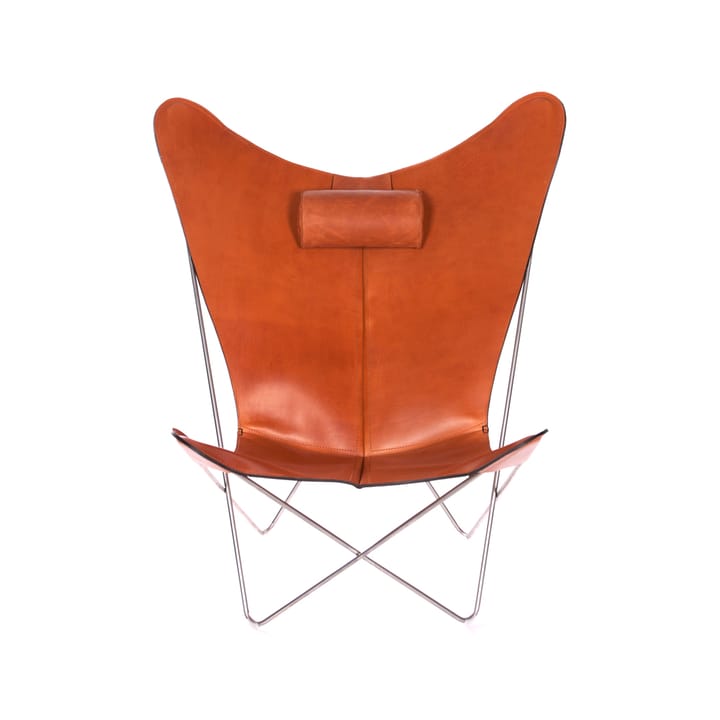 KS Chair flagermusstol - læder hazelnut, rustfrit understel - OX Denmarq