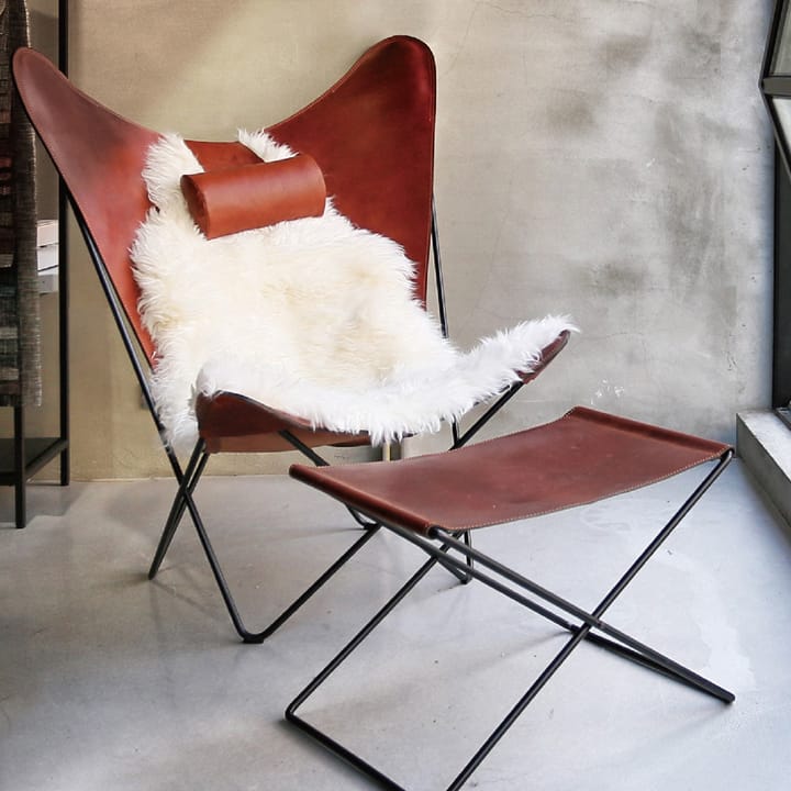 KS Chair flagermusstol - Læder hazelnut, rustfrit understel - OX Denmarq