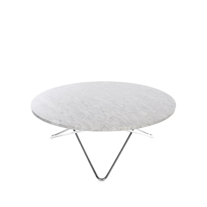 Large O Table sofabord - Marmor carrara, rustfrit understel - OX Denmarq