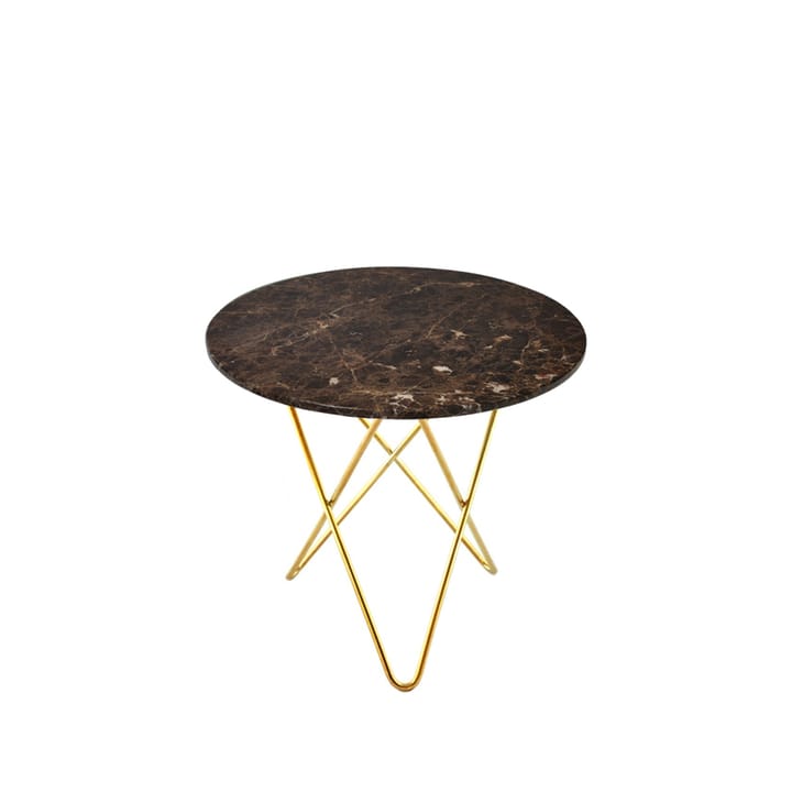 Mini O Table sofabord - brun, understel i messing - OX Denmarq