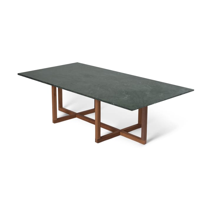 Ninety sofabord 60x120 cm, smoked oak understel - Grøn marmor - OX Denmarq
