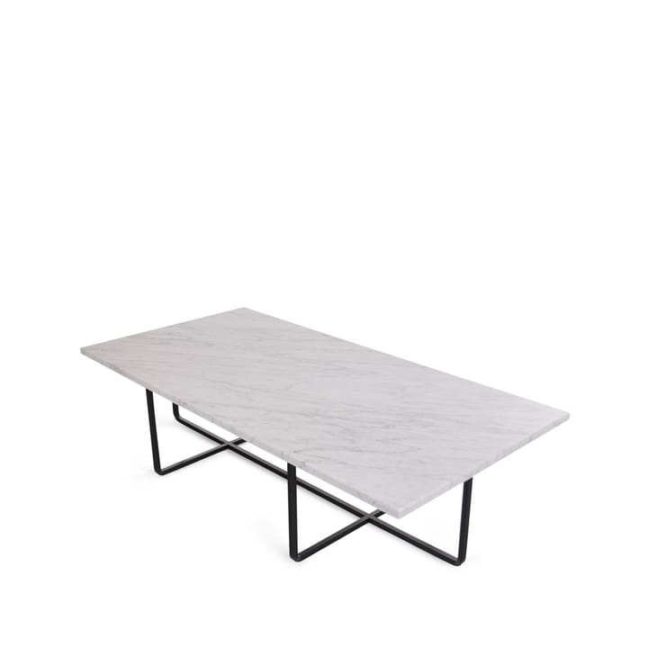 Ninety sofabord rektangulært - marmor carrara, sort understel - OX Denmarq