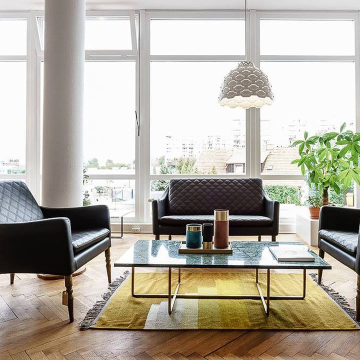 Ninety sofabord rektangulært, marmor marquina, sort understel OX Denmarq