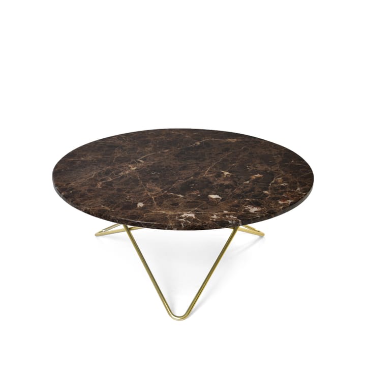 O Table sofabord - marmor brun, understel i messing - OX Denmarq