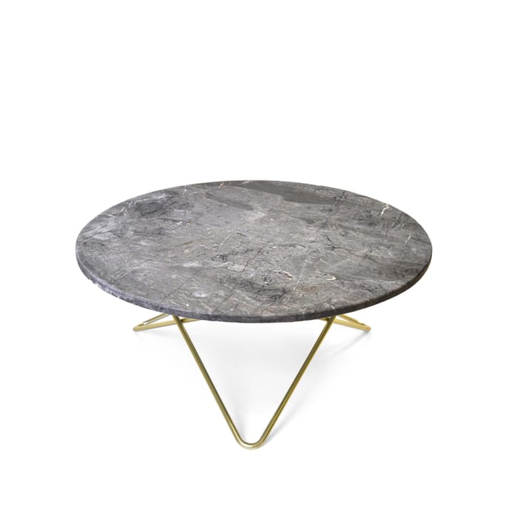 O Table sofabord - Marmor grå, understel i messing - OX Denmarq