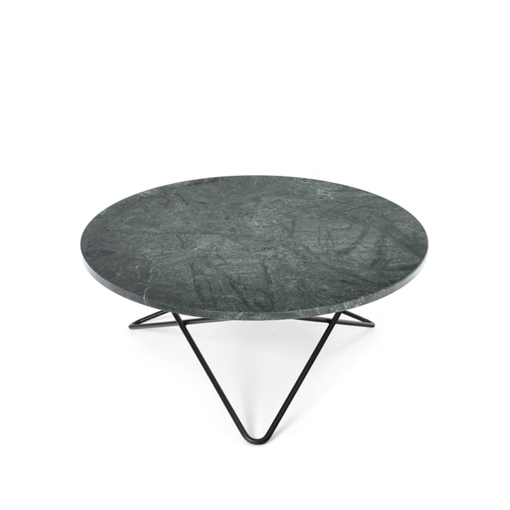 O Table sofabord - marmor grøn, sortlakeret understel - OX Denmarq