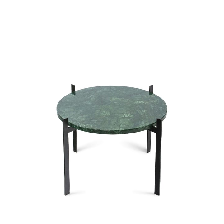 Single Deck bakkebord - marmor grøn, sort understel - OX Denmarq