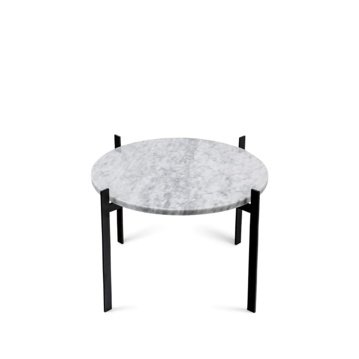 Single Deck bakkebord - Marmor hvid, sort understel - OX Denmarq
