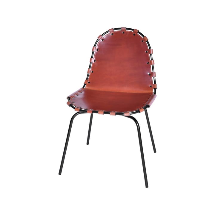 Stretch stol - læder cognac, sort understel - OX Denmarq