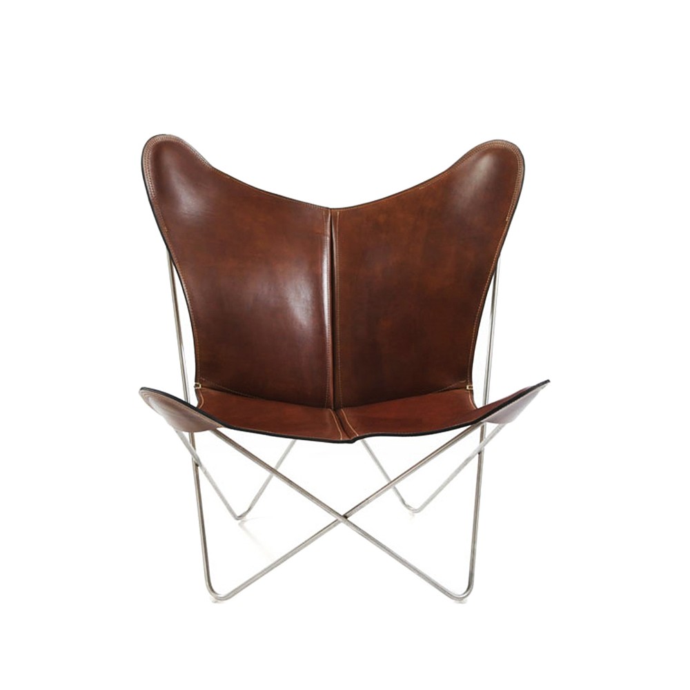 OX Denmarq Trifolium flagermusstol Læder cognac | Skandinavisk Design | Lænestole & fodskamler | Brun