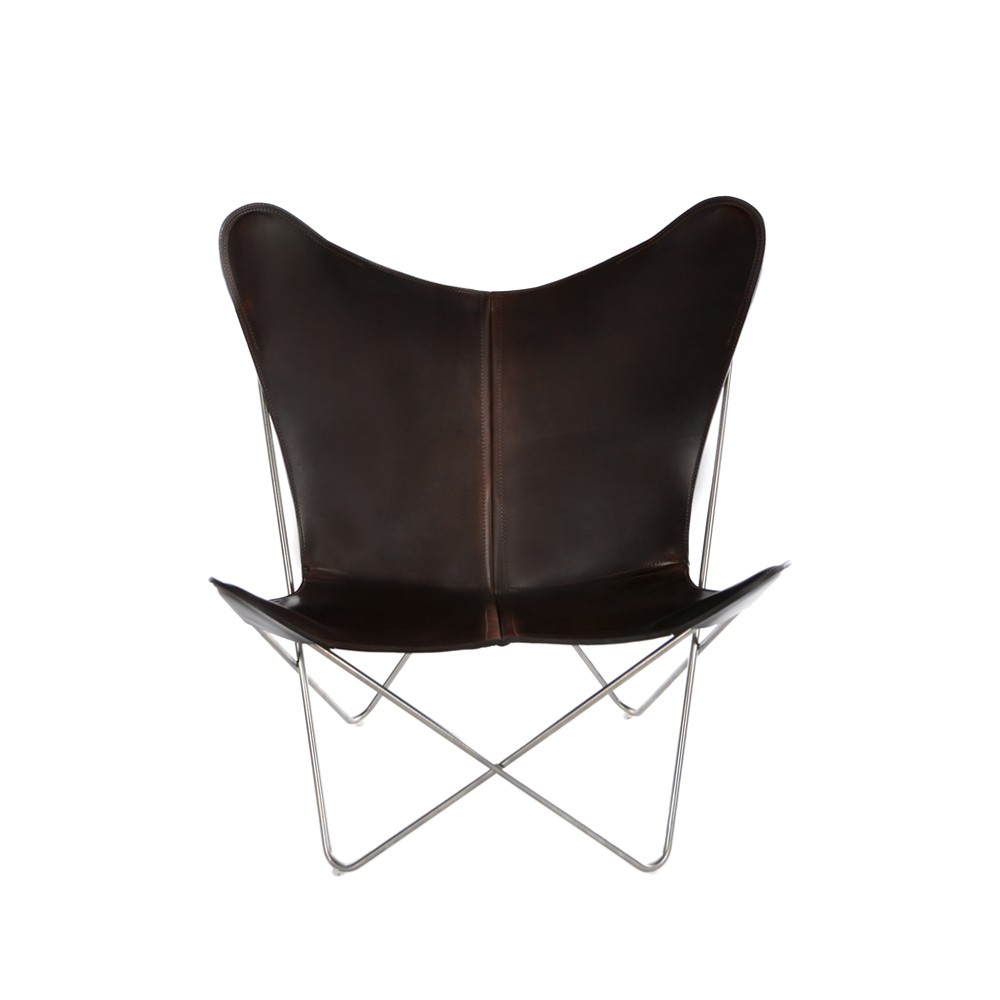 OX Denmarq Trifolium flagermusstol Læder mocca | Skandinavisk Design | Lænestole & fodskamler | Brun