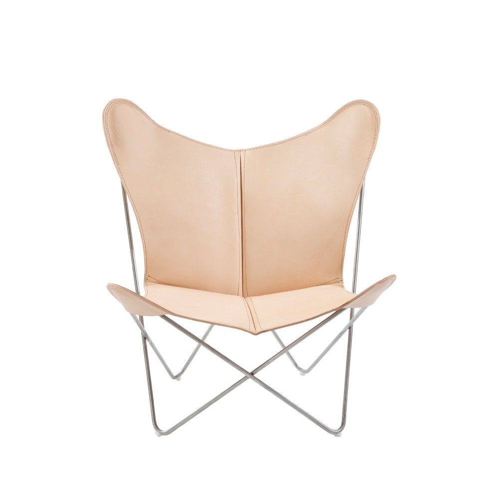 OX Denmarq Trifolium flagermusstol Læder natur | Skandinavisk Design | Lænestole & fodskamler | Beige