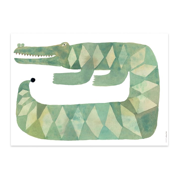 Croccodile Gustav plakat 50x70 cm, Multi OYOY