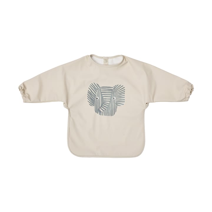Erik Elefant hagesmæk med ærme - Beige - OYOY