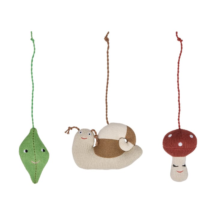 Forest play legetøj til babygym - Brown-green-red - OYOY