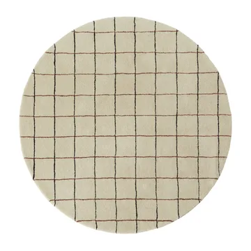 Grid rund tæppe Ø140 cm
 - Offwhite - OYOY