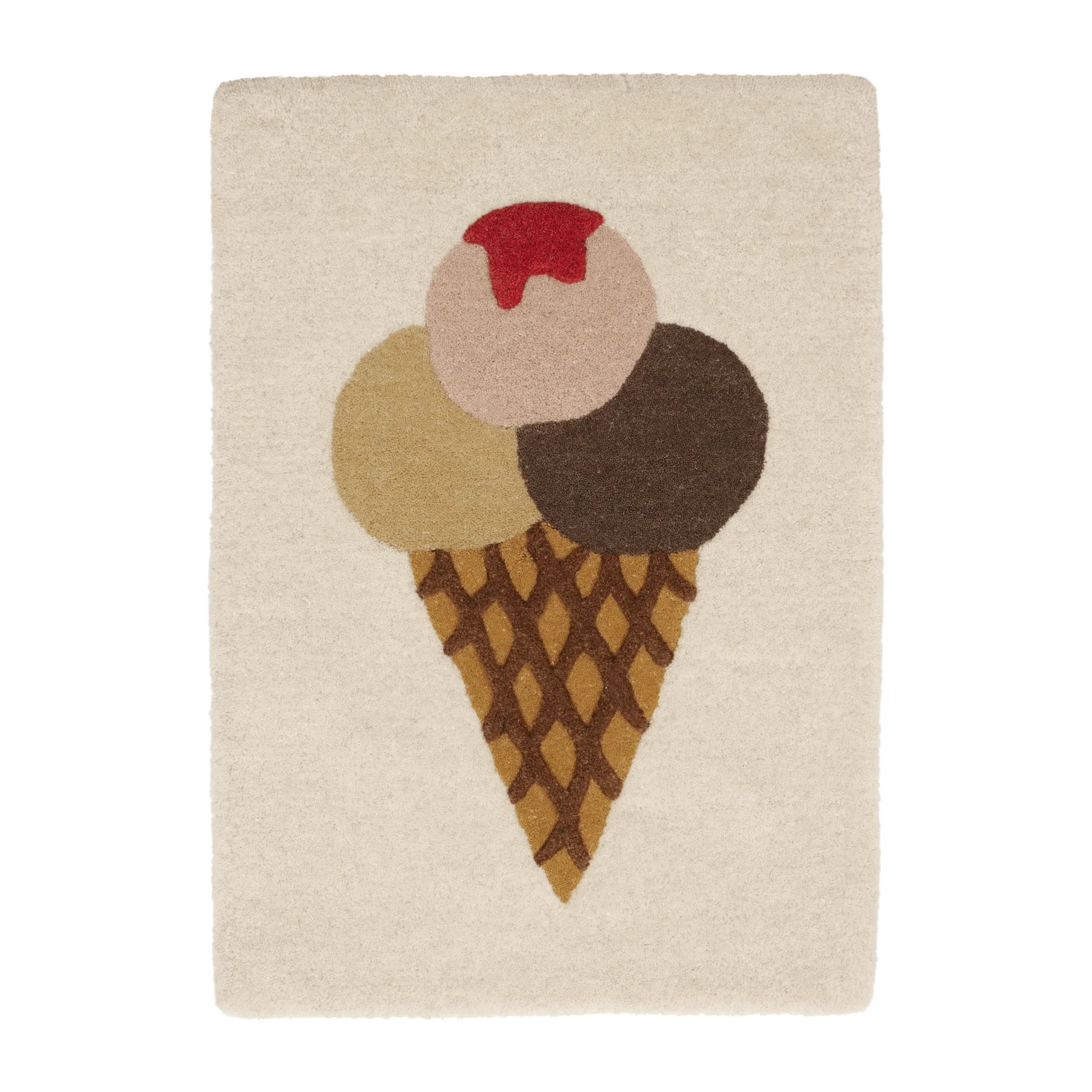 Ice Cream Tufted børnetæppe 45x65 cm, Multi OYOY