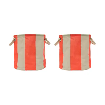 Kara opbevaringskurv medium Ø32x32 cm 2-pak - Cherry Red - OYOY