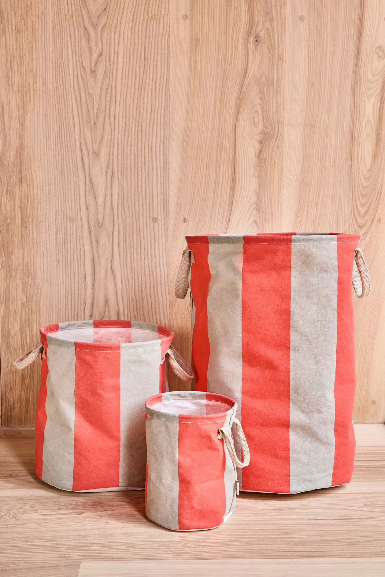 Kara opbevaringskurv medium Ø32x32 cm 2-pak, Cherry Red OYOY