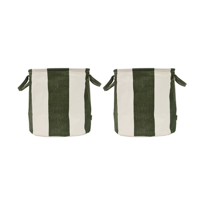Kara opbevaringskurv medium 32xØ32 cm 2-pak - Dark Green - OYOY