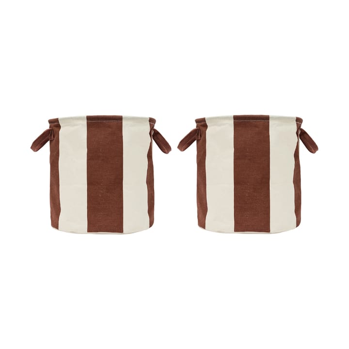 Kara opbevaringskurv medium 32xØ32 cm 2-pak - Nutmeg - OYOY