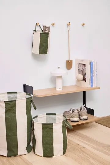 Kara opbevaringskurv small Ø18x22 cm 2-pak - Dark Green - OYOY