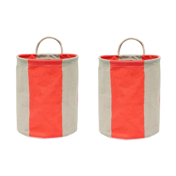 Kara opbevaringskurv small 22xØ18 cm 2-pak - Cherry Red - OYOY
