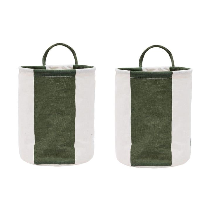 Kara opbevaringskurv small 22xØ18 cm 2-pak - Dark Green - OYOY