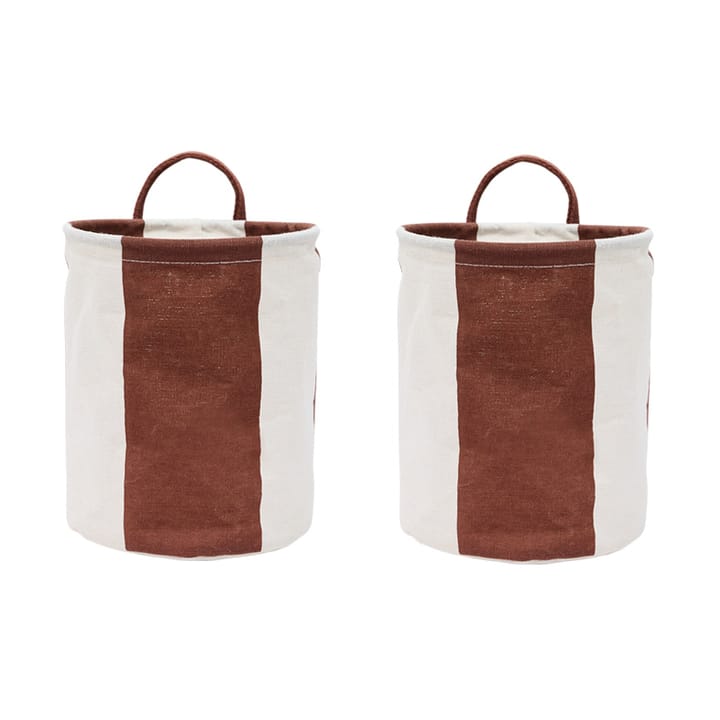 Kara opbevaringskurv small 22xØ18 cm 2-pak - Nutmeg - OYOY