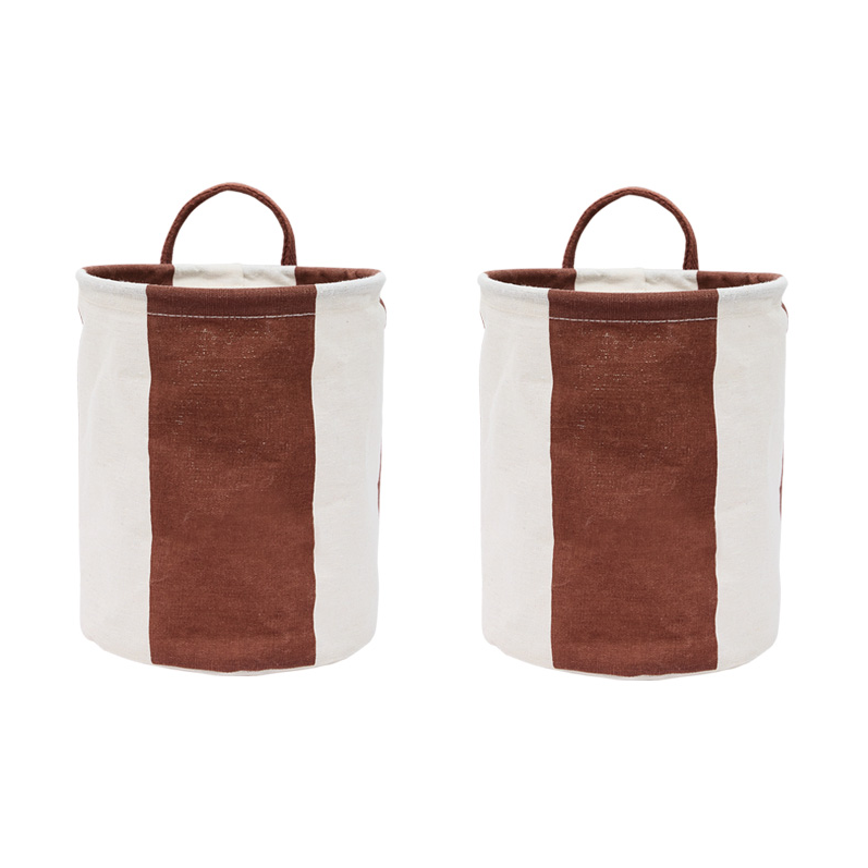 OYOY Kara opbevaringskurv small 22xØ18 cm 2-pak Nutmeg