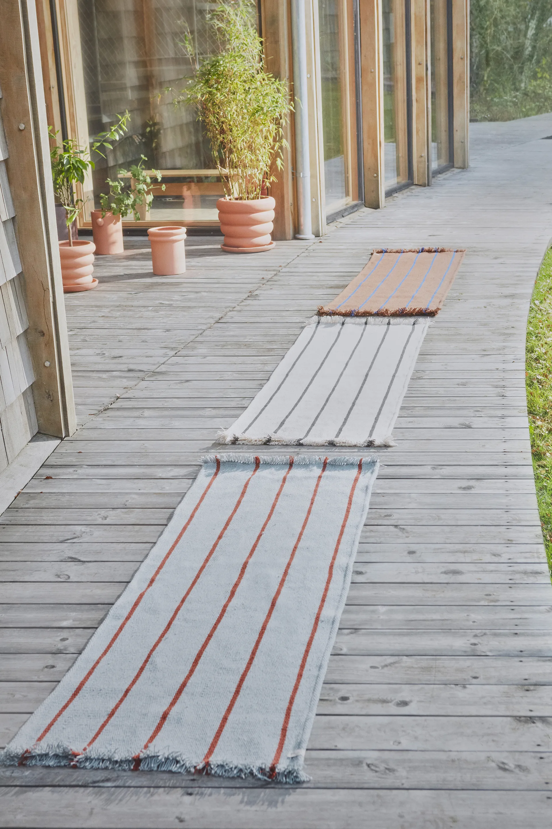 Lina tæppe 62x220 cm, Offwhite OYOY