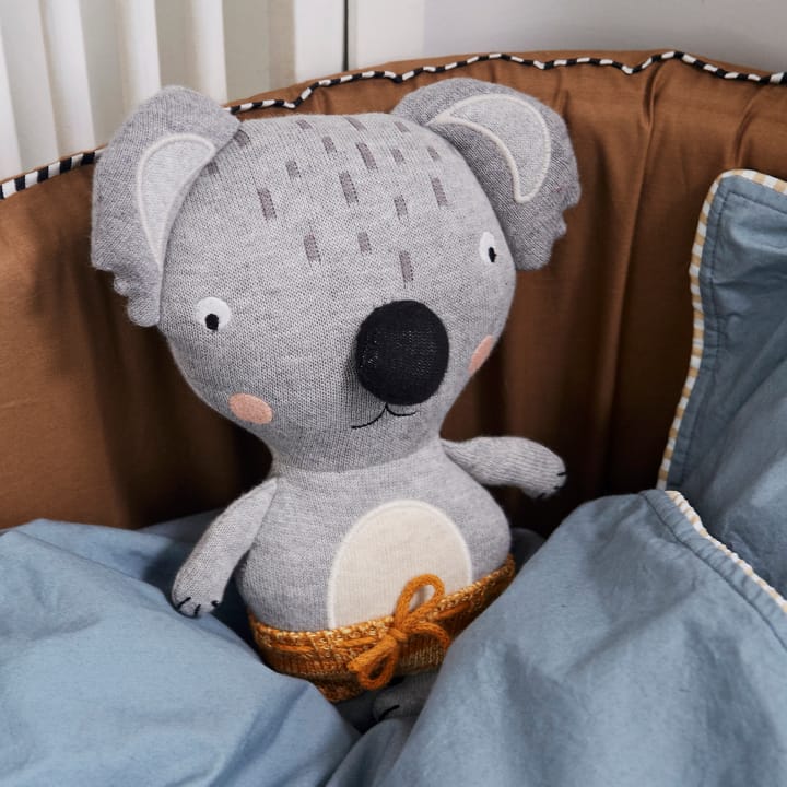 Little Anton Koala tøjdyr, Grå/Gul OYOY