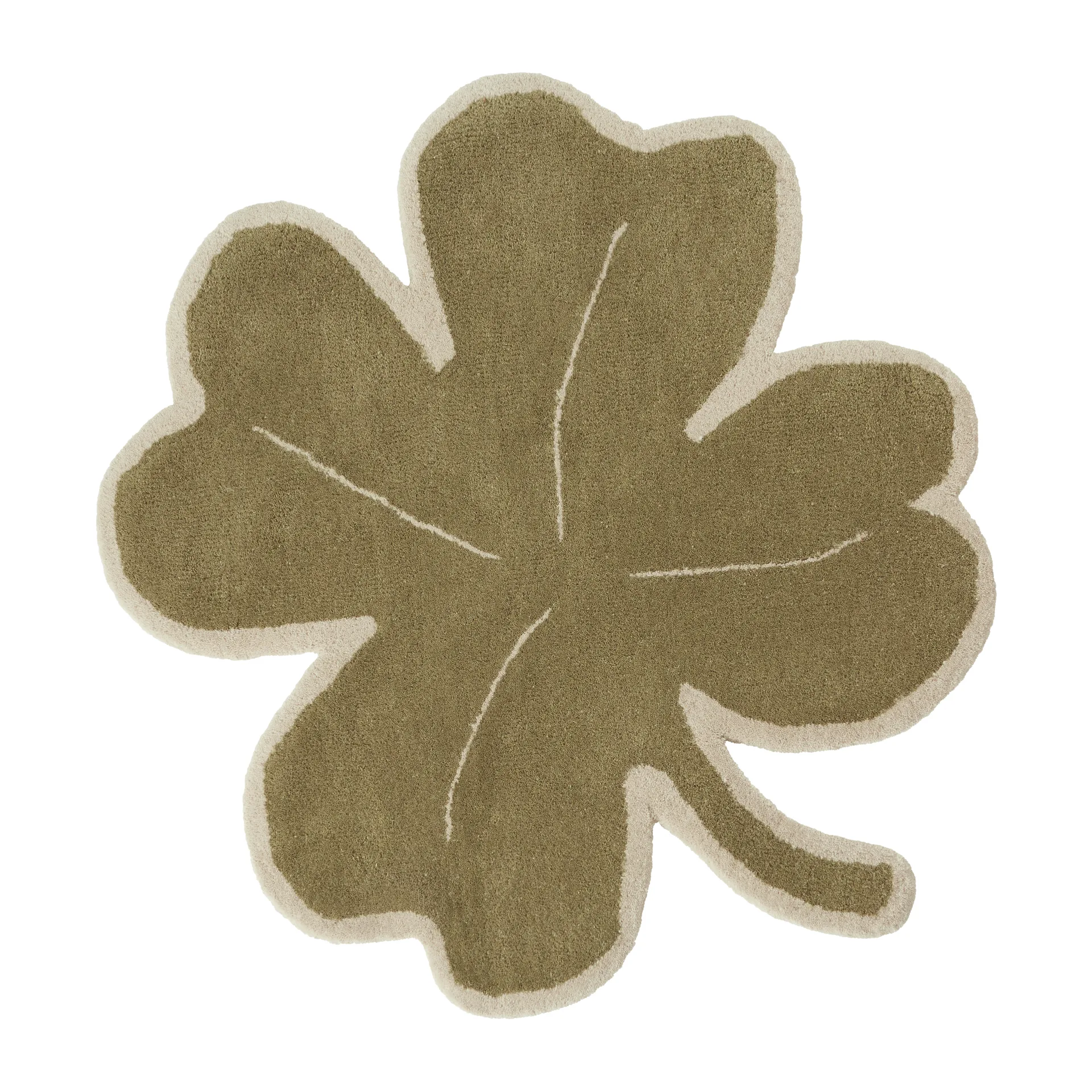 Lucky Clover tæppe 95x95 cm, Green OYOY