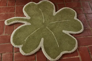 Lucky Clover tæppe 95x95 cm - Green - OYOY
