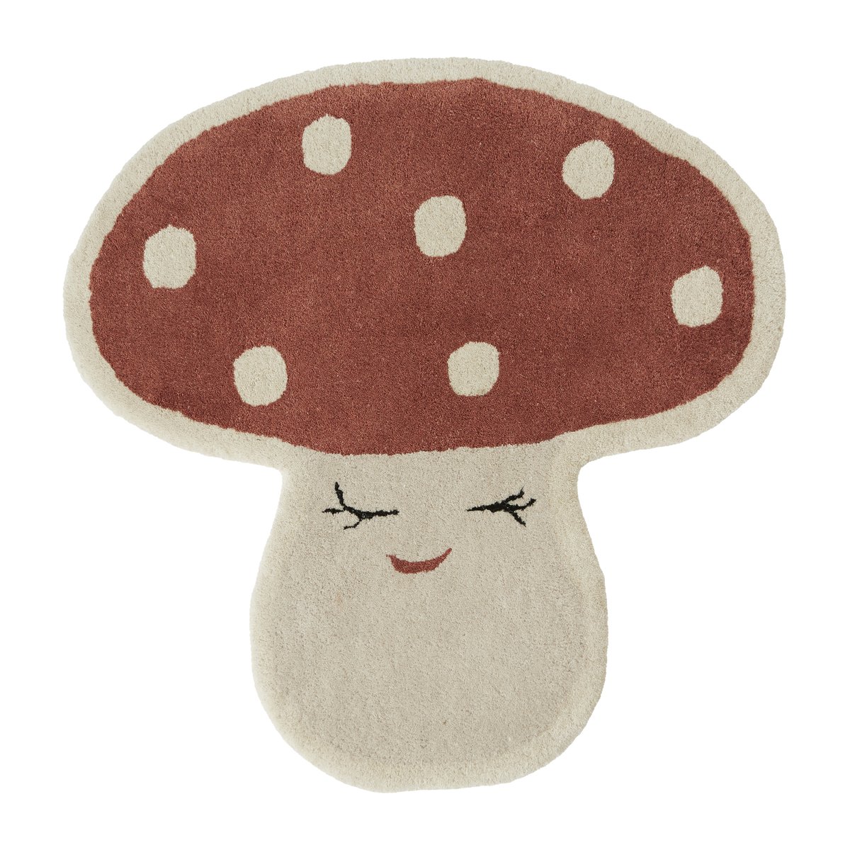 OYOY Malle mushroom tæppe 75x77 cm Red