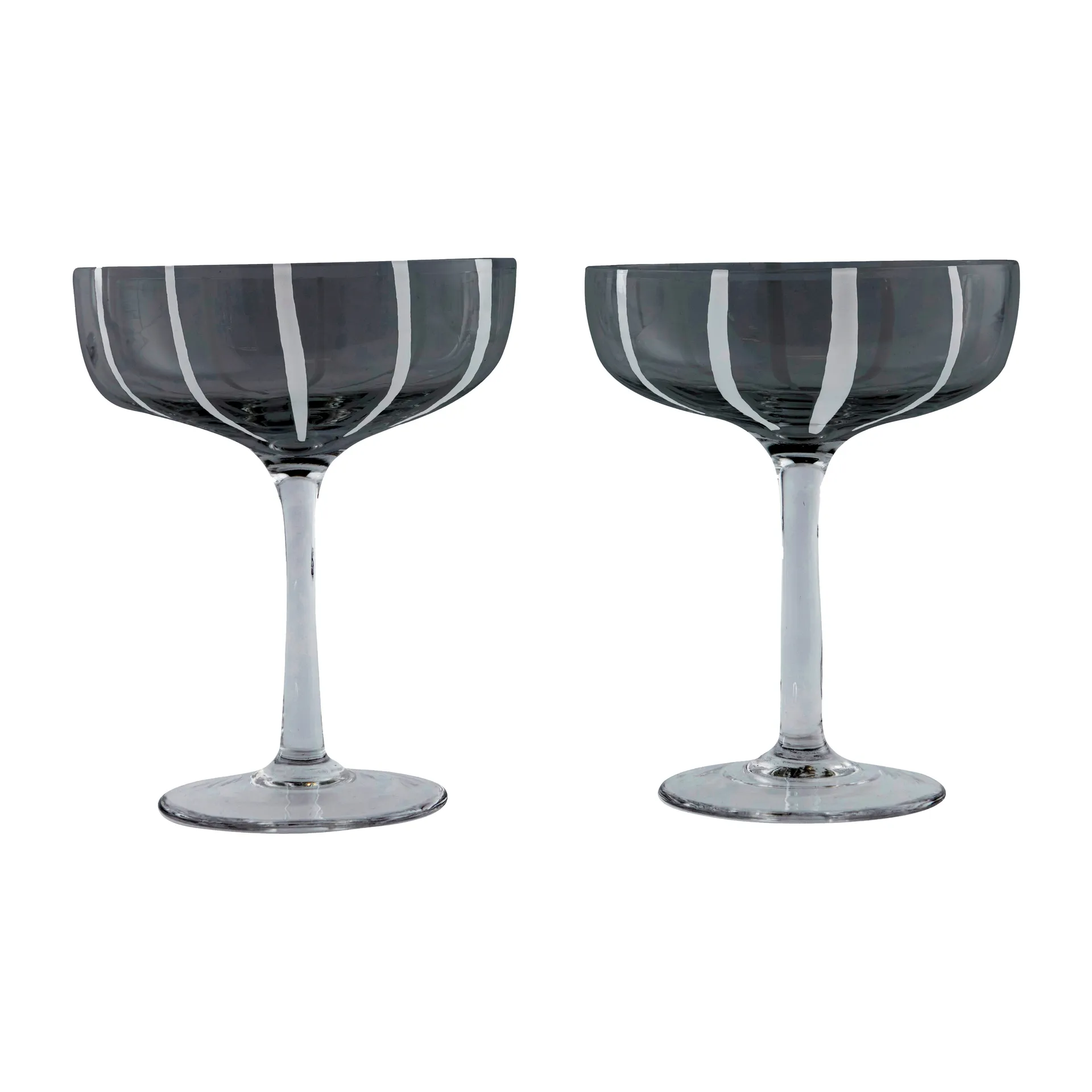 Mizu coupe champagneglas 2-pak, Grey-white OYOY