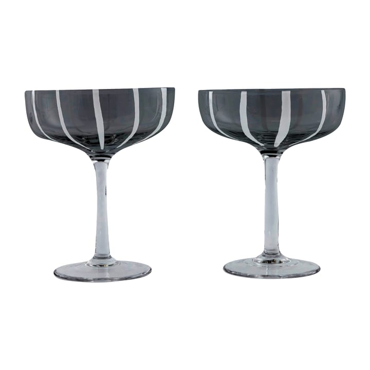 Mizu coupe champagneglas 2-pak - Grey-white - OYOY