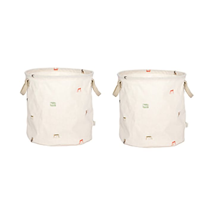 Moira opbevaringskurv medium 32xØ32 cm 2 dele - Flerfarvet - OYOY